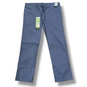NWT SCRUBSTAR Medical Scrub Pants Unisex Gray Drawstring Cargo Scrub Size S/CH
